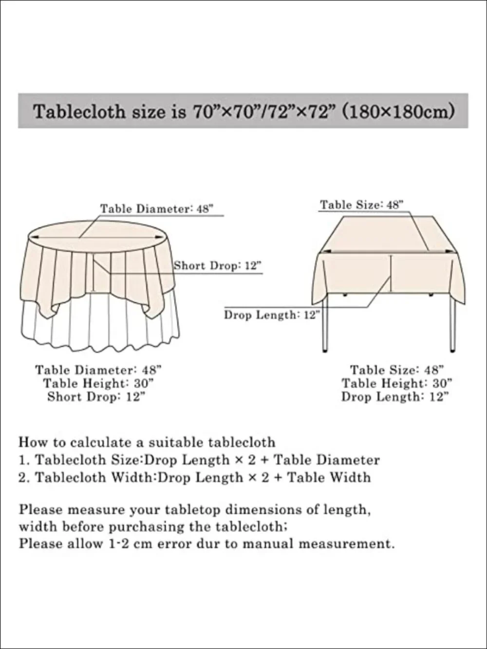 Sequin Tablecloth 72x72 Square Seamless Sparkly Table Cover for Parties Wedding